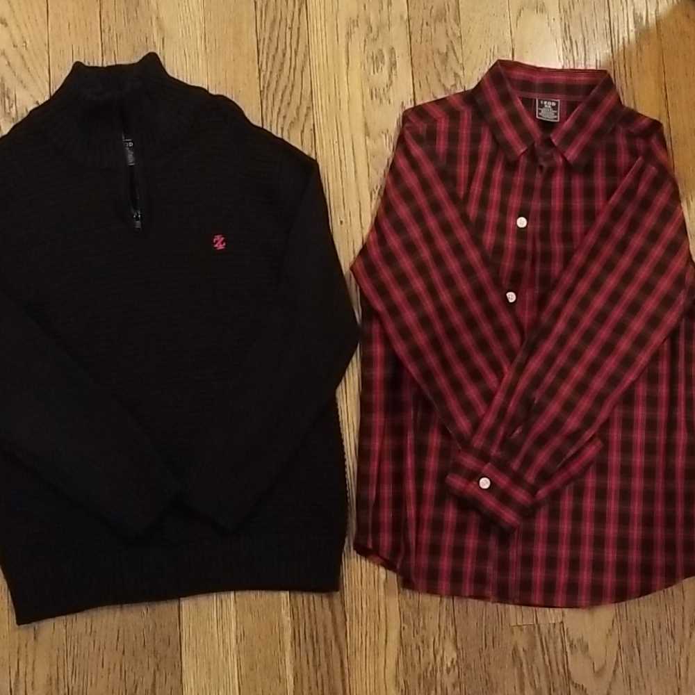 Boys Izod Sweater/Dress shirt set